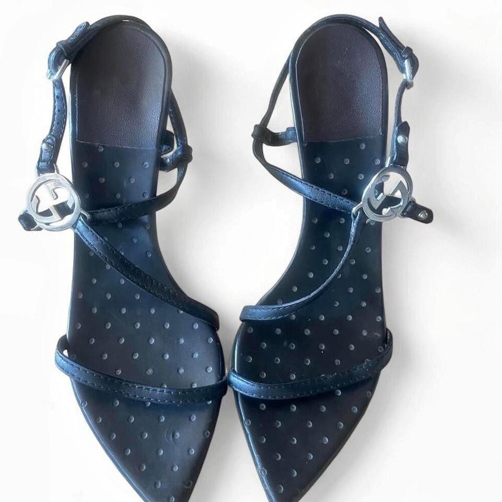 RARE Gucci by Tom Ford SS03 Y2K Interlocking GG Strappy Heels 115032
